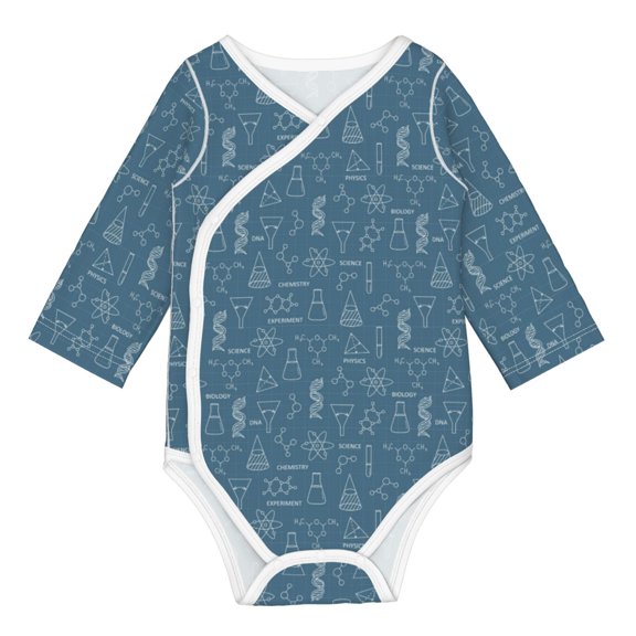 Xecao Chemical Formulas And Objects Print Baby unisex-baby Cotton Long-sleeve Bodysuits-2 Years