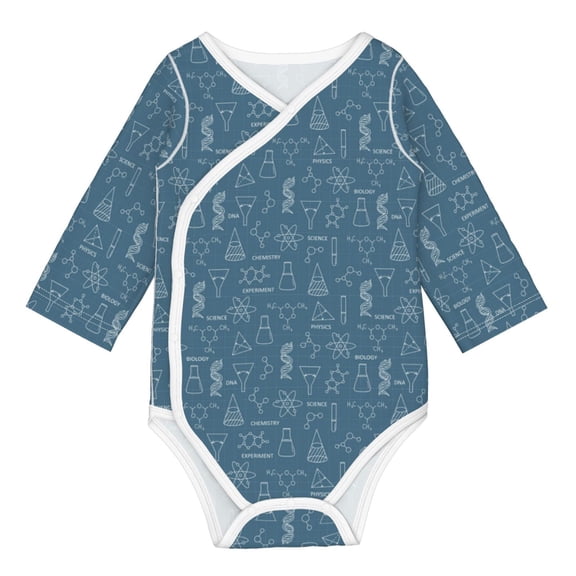 Xecao Chemical Formulas And Objects Print Baby unisex-baby Cotton Long-sleeve Bodysuits-3 Months