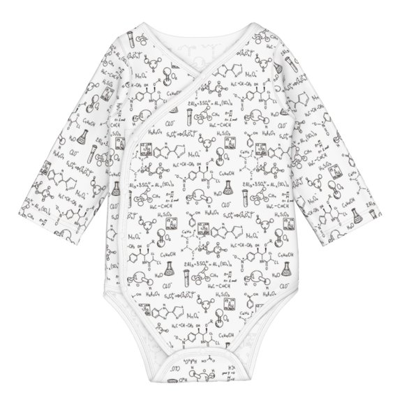Xecao Chemical Formulas Print Baby unisex-baby Cotton Long-sleeve Bodysuits-3 Months