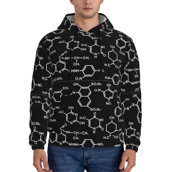 Xecao Chemistry Formulas 1 Pattern Men's Adult Pullover Hoodie,Hooded Sweatshirt-Medium
