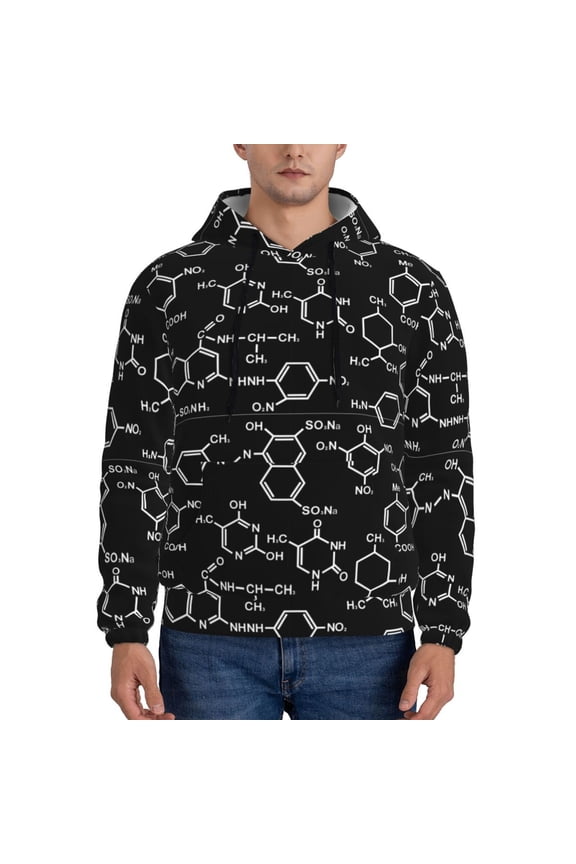 Chemistry Formulas 1 Pattern Men's Adult Pullover Hoodie,Hooded Sweatshirt-X-Large