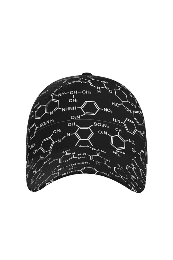 Chemistry Formulas 1 for Baseball Cap: Unisex, crafted from classic polyester twill fabric, featuring a soft unconstructed design