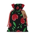 thumbnail image 1 of Xecao Cherry Print Burlap Gift Bags with Drawstring and Gift Tags, Gift Bags, Burlap Bags, Jute Bags for Party, Christmas, DIY Craft Bags-Small, 1 of 9