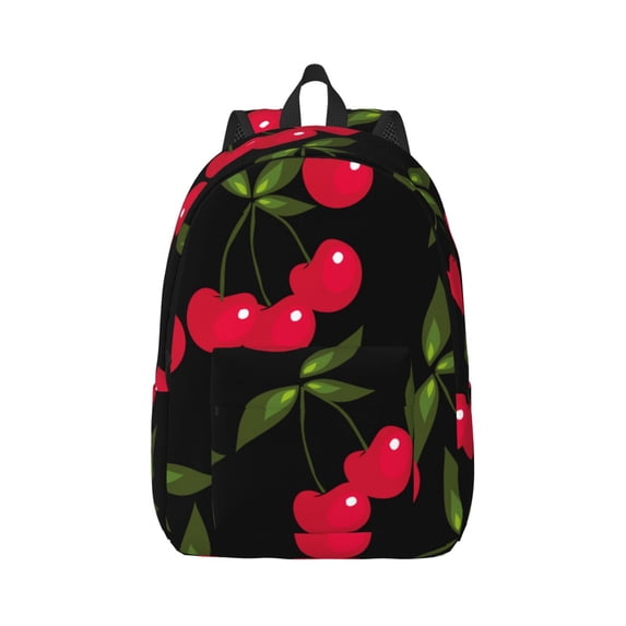 Xecao Cherry for Canvas College Laptop Backpack, Durable Rucksack Travel Notebook Bag School Backpack Book Bag for Men Women