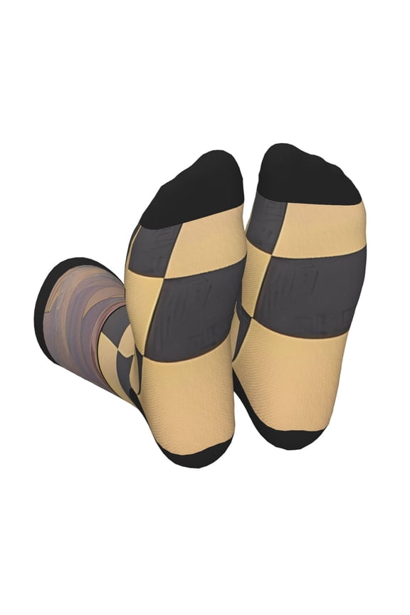 Chess Board With Pawns Print Crew Socks for Men and Women, Men's Soft Moisture-wicking Sock