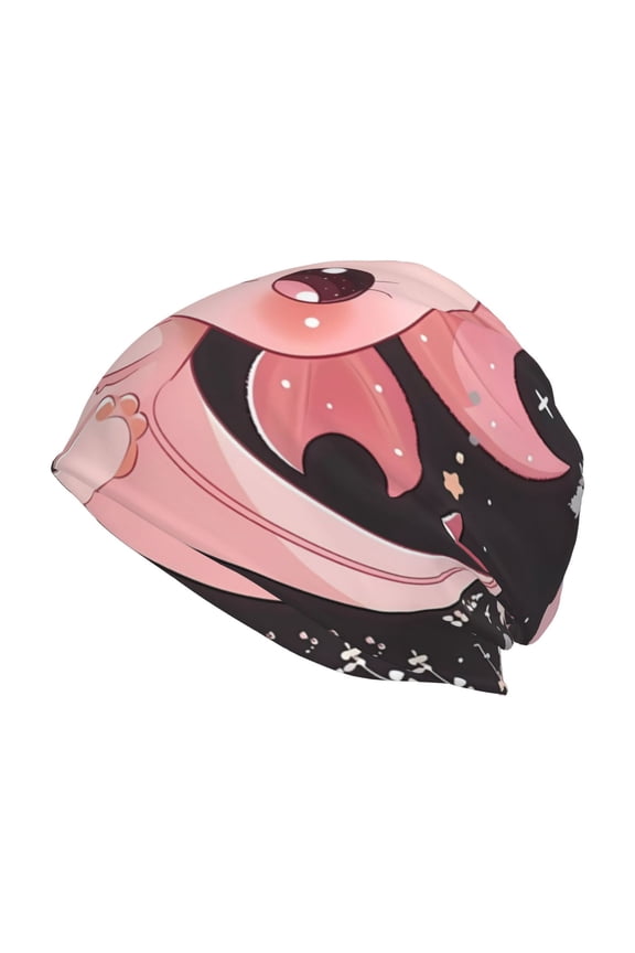 Chibi Axolotl Sakura Fantasy Print Knit Hat,Winter Beanie for Men Women, Beanie Soft Warm Ski Stocking Cuffed Cap