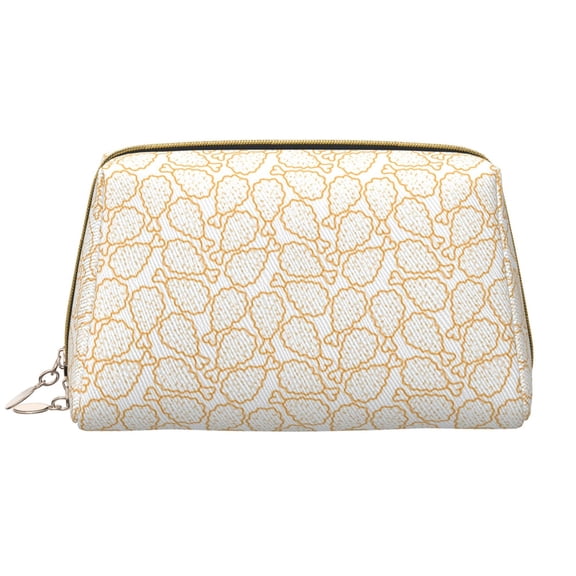 Xecao Chicken Leg Print Fashion Makeup PVC Bag Large Capacity Travel Cosmetic Bag for Women Organizer Toiletry Clutch