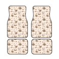 thumbnail image 1 of Xecao Chicken With Floral Print Car Foot Mat Set of 4 Pieces Neoprene All-Weather Dust-Proof Stain-resistantCar Interior Decorative mats Non-Slip Mats, 1 of 6