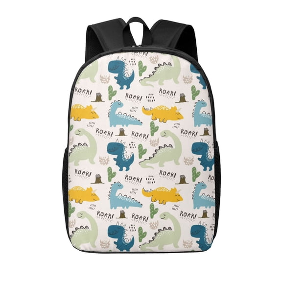 Xecao Childish Dinosaur print Travel Backpack, Large Computer Backpack for Men Women, College School Rucksack Book Bag