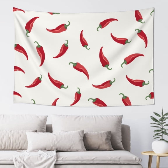 Xecao Chili Print Tapestry, Wall Hanging Room Funny Decor, Backdrop Room Decor for Bedroom Living Room dormitory