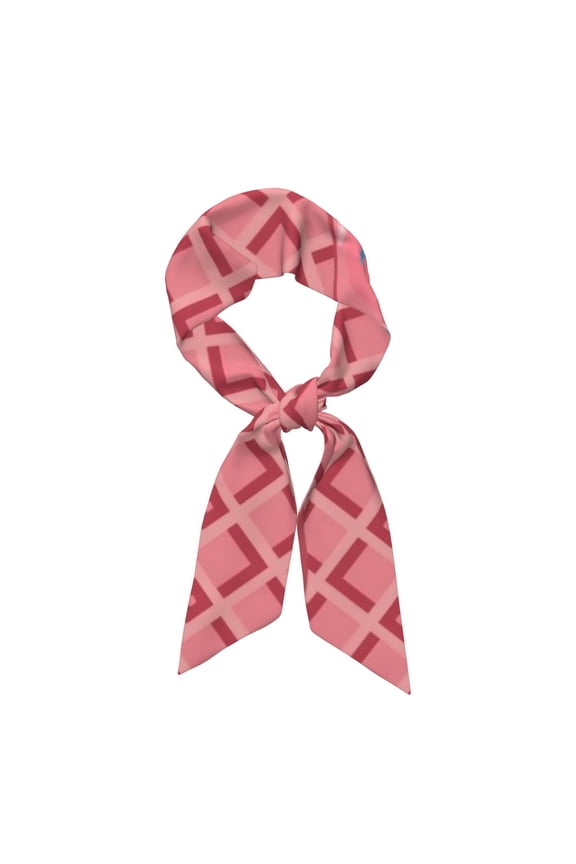 Chocolate with Flowing Cream Pattern Large Satin Head Scarf - Satin Hair Scarves Silk Bandana Scarf Headscarf Silk Feeling Scarf for Women