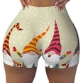 thumbnail image 1 of Xecao Christmas Card With Gnomes Print Workout Shorts for Women Soft Smooth Gym Yoga Scrunch Active Tennis Workout Running Shorts, 1 of 9