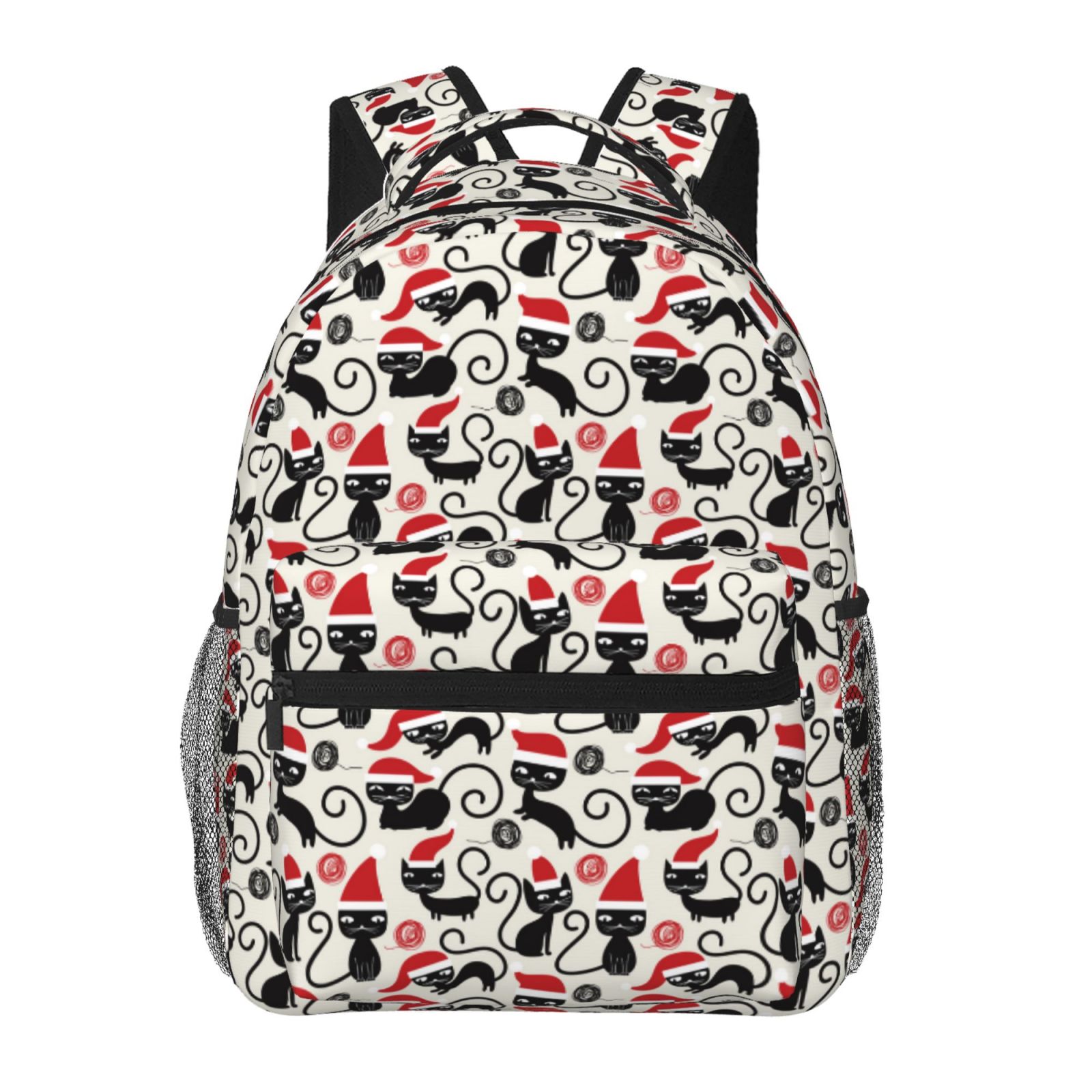 Xecao Christmas Cat Backpack, a stylish and functional choice for both men and women, is the perfect basic bookbag for college, work, or travel