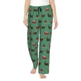 thumbnail image 1 of Xecao Christmas Dachshund Women's Straight Lounge Pajama Pants: The Epitome of Relaxed Sleepwear, 1 of 9