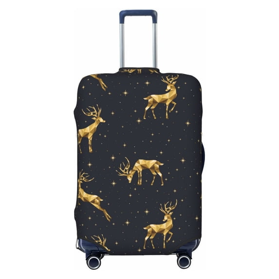 Xecao Christmas Deers print Elastic Luggage Cover, with double-sided print , is perfect for travel, business, and daily use