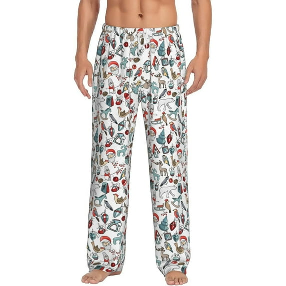 Xecao Christmas Elements Men's Straight Lounge Pajama Pants: The Ultimate in Comfortable Sleepwear