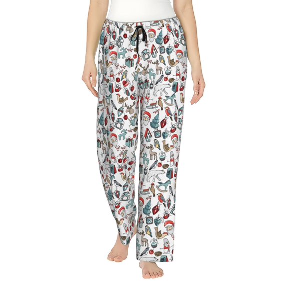 Xecao Christmas Elements Women's Straight Lounge Pajama Pants: The Epitome of Relaxed Sleepwear