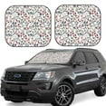 thumbnail image 1 of Xecao Christmas Elements for Foldable Car Sun Shades (2-Pack) offer sun protection with an easy-fold design for convenient windshield shading., 1 of 7