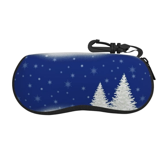 Xecao Christmas Fir Tree for Eyeglass Case Soft Shell, Portable Sunglass Case, Fashionable Eyeglass Case with Zipper, Lightweight