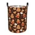 thumbnail image 1 of Xecao Christmas Gingerbread Cookies Print Laundry Basket,Laundry Hamper Designed for Storage Dirty Clothes Hamper,Collapsible Laundry Baskets-Small, 1 of 6