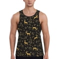 thumbnail image 1 of Xecao Christmas Gold Deers1 Men's Tank Top Workout Quick Dry Sleeveless Gym Jogging Muscle Shirts Summer Swim Beach Tops, 1 of 9