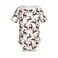 thumbnail image 1 of Xecao Christmas Plaid Moose Pattern Baby Climbing Bodysuit Short Sleeve Onesie Unisex 0-12 Months Baby Shirt Newborn Outfits Crotch snap design-, 1 of 6