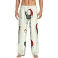 thumbnail image 1 of Xecao Christmas Pug Dog Men's Straight Lounge Pajama Pants: The Ultimate in Comfortable Sleepwear, 1 of 9
