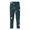 thumbnail image 1 of Xecao Christmas Snowflake Print Teenagers' Pajama Pants Long Sleep Pants Soft Elastic Waist Pajama Bottoms Elastic waist with 2 Pockets 5-16 Years-XS(5-6), 1 of 6