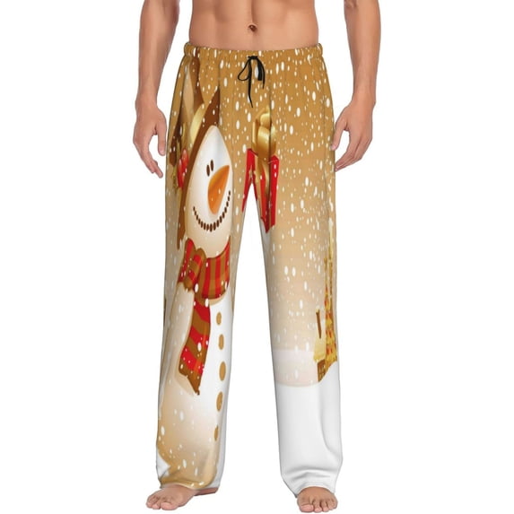 Xecao Christmas Snowman Gift Men's Straight Lounge Pajama Pants: The Ultimate in Comfortable Sleepwear