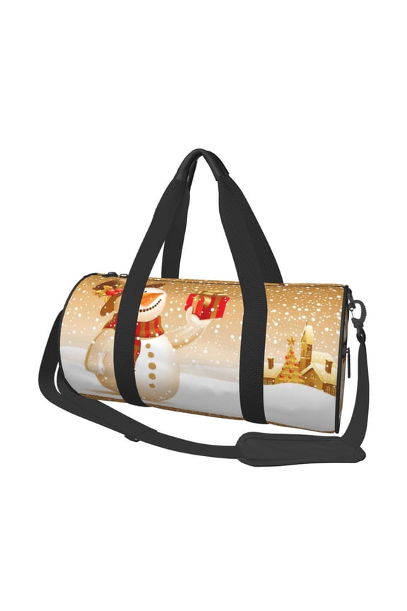 Christmas Snowman Gift Print Travel Duffle Bag, Bag Carry On Tote Bags for Women, Travel Sport Gym Bag for Men, Hospital Bag for Labor and Delivery