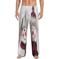 thumbnail image 1 of Xecao Christmas Snowman With Hat Men's Straight Lounge Pajama Pants: The Ultimate in Comfortable Sleepwear, 1 of 9