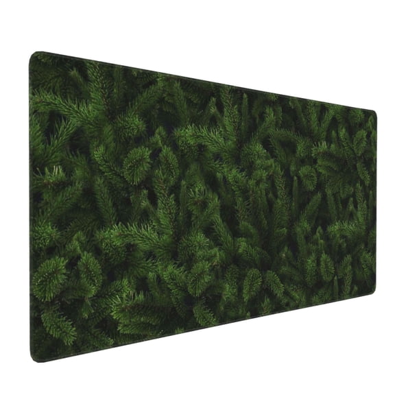 Xecao Christmas Tree Branches Print Large Mouse Pad, 16x35.5in Mousepad, Professional Non-Slip Rubber Base Big Mouse Pad, Mouse Pad for Gaming & Office Full Desk Mouse Pad