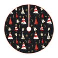 thumbnail image 1 of Xecao Christmas Tree and Gold Socks Pattern Christmas Tree Skirt Round Xmas Tree Mat Base Cover for Holiday Home Decorations-30", 1 of 6