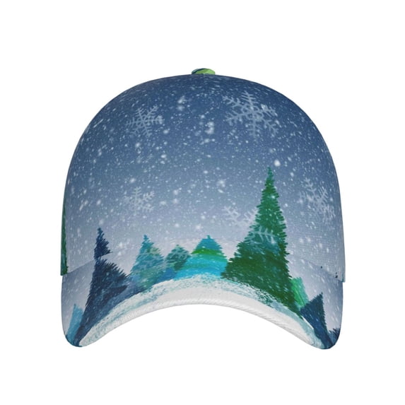 Xecao Christmas Trees for Baseball Cap: Unisex, crafted from classic polyester twill fabric, featuring a soft unconstructed design