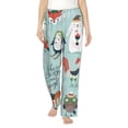 thumbnail image 1 of Xecao Christmas Winter Animals Women's Straight Lounge Pajama Pants: The Epitome of Relaxed Sleepwear, 1 of 9