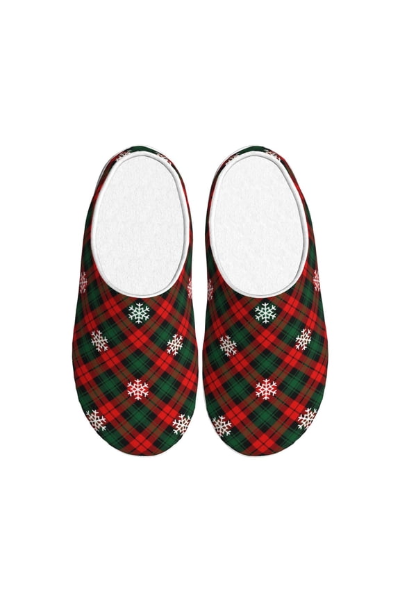 Christmas With Character Print Cotton Slippers Fuzzy Warm Cozy Slippers Non Slip House Slippers For Indoor Outdoor Cotton Slippers House Slippers-35/36