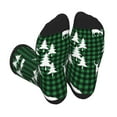 thumbnail image 1 of Xecao Christmas tree green plaid Print Crew Socks for Men and Women, Men's Soft Moisture-wicking Sock, 1 of 7