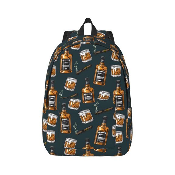 Xecao Cigar for Canvas College Laptop Backpack, Durable Rucksack Travel Notebook Bag School Backpack Book Bag for Men Women