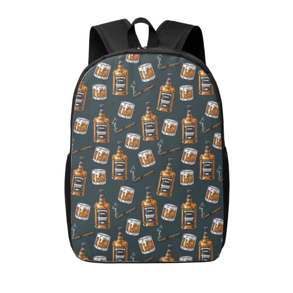 Xecao Cigar print Travel Backpack, Large Computer Backpack for Men Women, College School Rucksack Book Bag