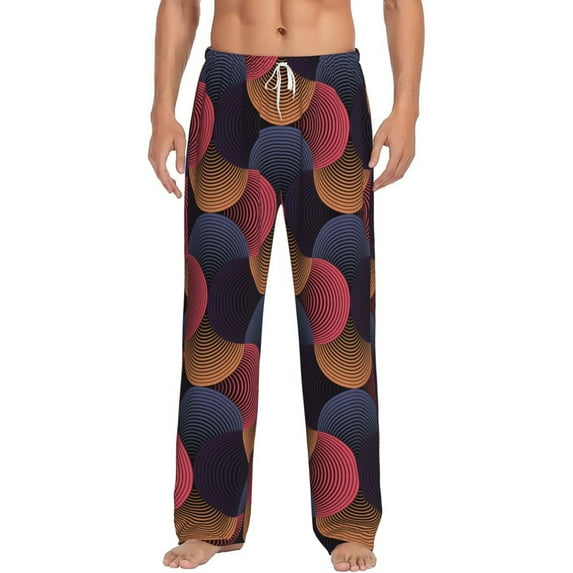 Xecao Circular Stripes Men's Straight Lounge Pajama Pants: The Ultimate in Comfortable Sleepwear
