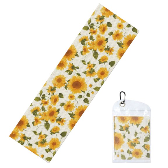 Xecao Classical Cute Sunflower Ice Towel: a quick-dry, cold sweat-absorbing neck wrap perfect for running, swimming, yoga, gym workouts, and all your exercise needs