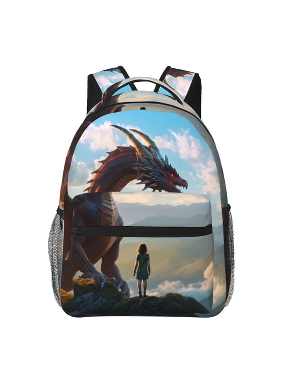 Clear Sky Mountain Red Dragon Backpack, a stylish and functional choice for both men and women, is the perfect basic bookbag for college, work, or travel