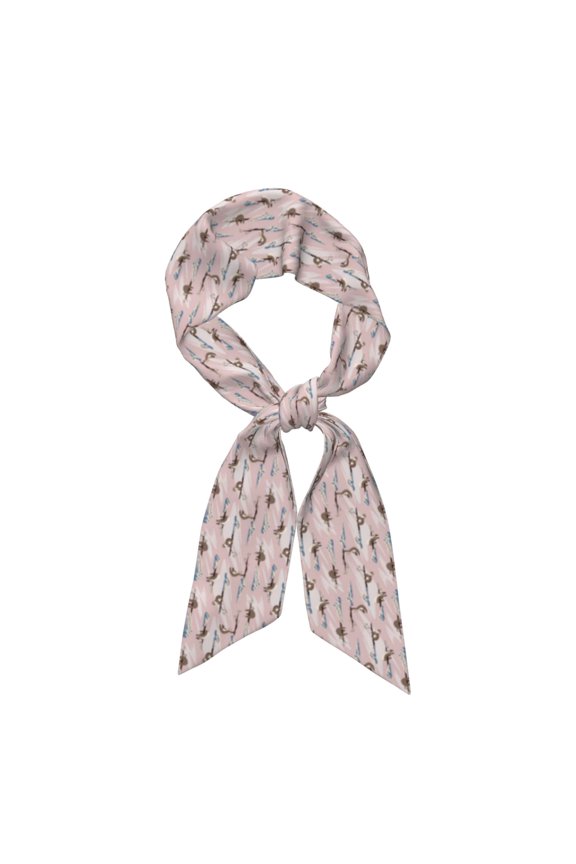 Cloud Sloth Pattern Large Satin Head Scarf - Satin Hair Scarves Silk Bandana Scarf Headscarf Silk Feeling Scarf for Women