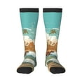 thumbnail image 1 of Xecao Coastal Palm Beach Print Compression Socks for Both Men And Women for Running, Travel, Flight, Nurse, 1 of 6