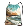 thumbnail image 1 of Xecao Coastal Palm Beach for Drawstring Bags,Pull String Backpack Bags,String Bag Sackpack, 1 of 6