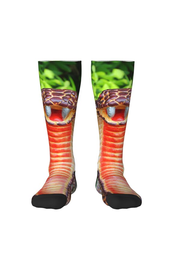 Cobra Snake Print Compression Socks for Both Men And Women for Running, Travel, Flight, Nurse