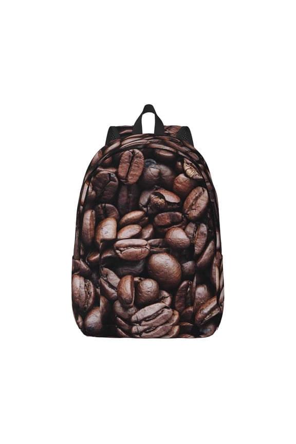 Coffee Bean for Canvas College Laptop Backpack, Durable Rucksack Travel Notebook Bag School Backpack Book Bag for Men Women