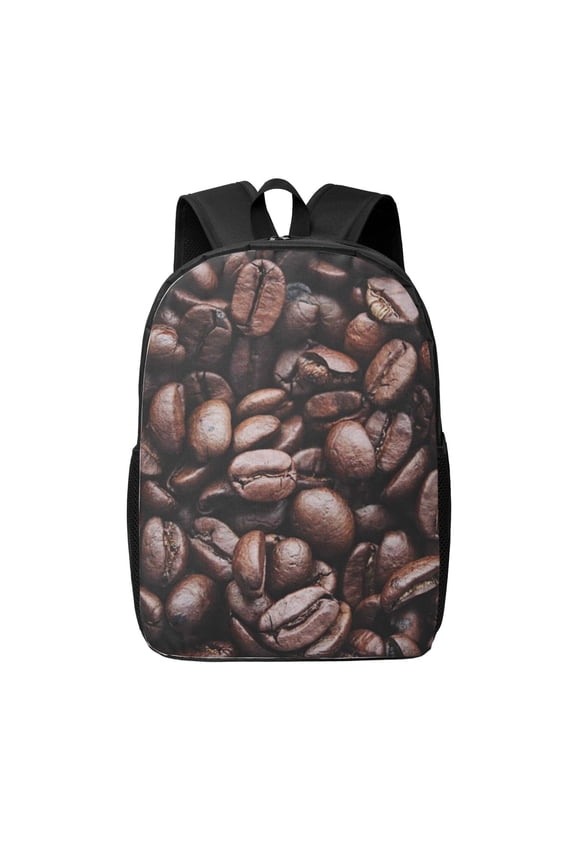 Coffee Bean print Travel Backpack, Large Computer Backpack for Men Women, College School Rucksack Book Bag