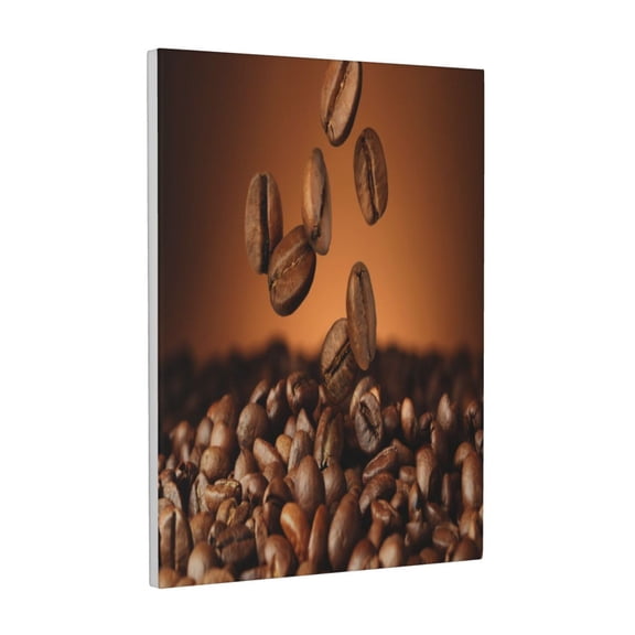 Xecao Coffee Beans for Ready-to-Hang Canvas Art 12x16 Inches - Waterproof HD Print Solid Wood Frame for Gifting,Vertical