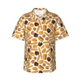 thumbnail image 1 of Xecao Coffee Bun Hot Dog print Hawaiian shirt - a stylish short-sleeve button-down for men, perfect for casual beach and tropical outings., 1 of 9